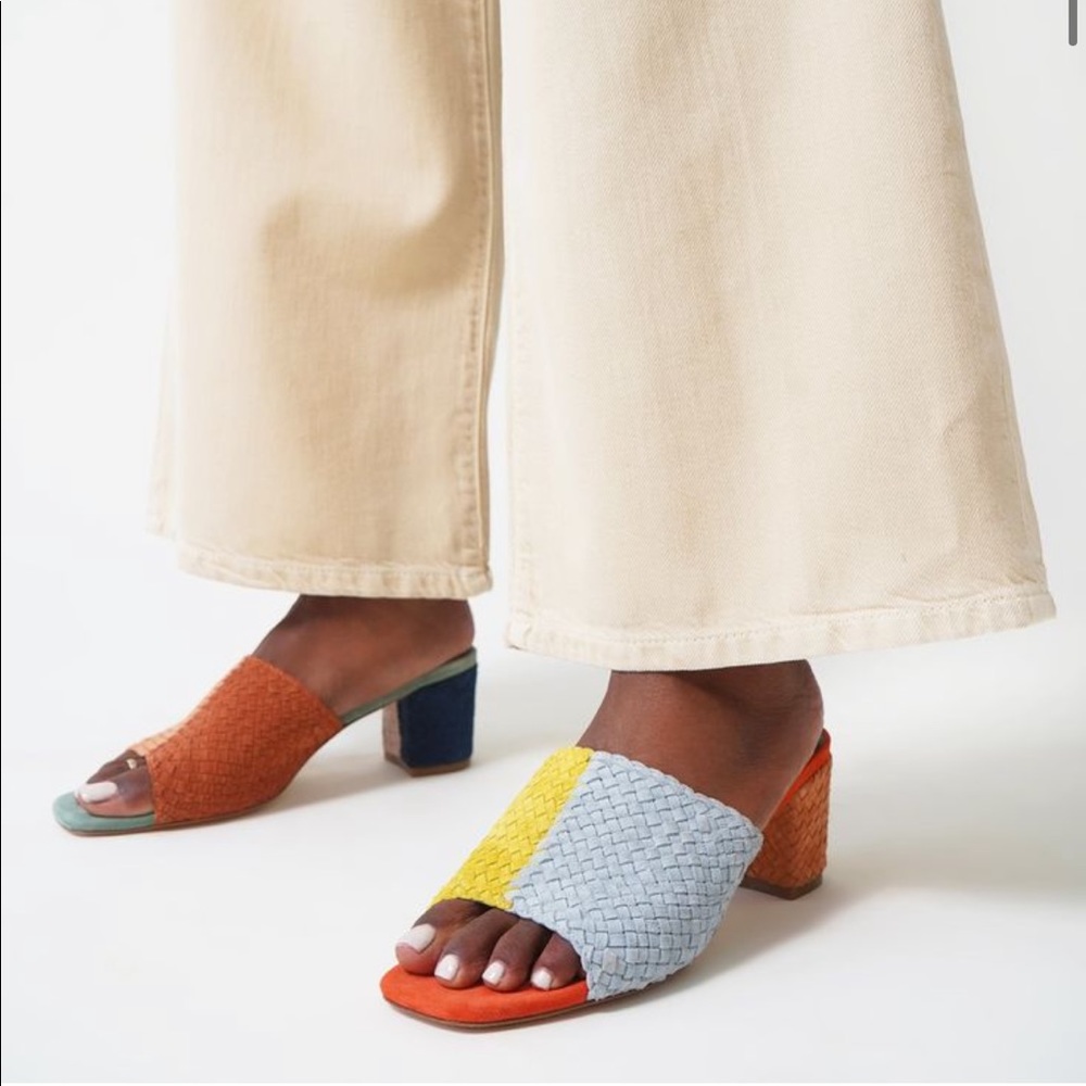 Charlotte Stone Lenu mules in topa, size 7